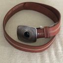 Carhartt NWT  Brown Leather Belt with Cool Unusual Buckle Photo 1