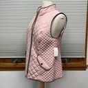 Charter Club M //  NWT Pink Stand Up Collar Zip Up Quilted Vest Photo 7