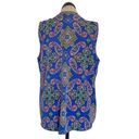 Renee C Womens Blouse Size XL Jensine Split Neck Paisley Cobalt Stitch Fix Photo 2