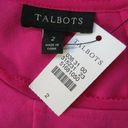 Talbots NWT  Fit & Flare in Pink Picot Trim Sleeveless Stretch Knit Dress 2 Photo 2