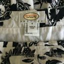 Talbots Pleated Floral Skirt Black White Pattern Cotton - Sz 6 Petite Photo 12