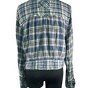 We The Free Free People Plaid long sleeve raw hem first bloom tie waist crop long sleeve Photo 2