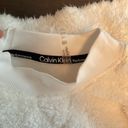 Calvin Klein Cutest White Furry  Cropped Sweater Photo 3