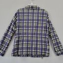 Christopher & Banks Christopher Banks Blue Preppy Plaid Shirt Petite Button Up Classic  Women Size M Photo 2