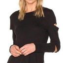 n:philanthropy n:Philanthrophy Gloria Long Sleeve Cutout Top Tee Shirt Black Size Medium Photo 0