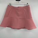 ZARA  Light Pink Peach High Waist Mini Short Cotton Textured Skirt Size Medium Photo 0