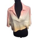 Vintage Havana New NWT  Cropped Terry Cloth Ombre Pink Yellow OVERSIZED Small Photo 0