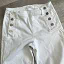 KanCan White Sailor Trouser Flare Jean Womens 5/26 Cotton Blend Stretch Nautical Blue Photo 2