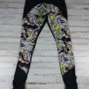 Gottex Black & green print low rise ruched athletic yoga leggings Photo 1