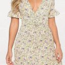 Pretty Little Thing Cream Floral Corset Tie Dress Photo 11