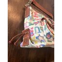 Dooney & Bourke  Vintage Large Graffiti Purse Rainbow Handbag Classic Heart Photo 4