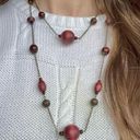 American Vintage Vintage “Rosalie” Burgundy Beaded Necklace Statement Maximalist Red Purple Photo 9