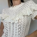 ZARA  crochet ruffle embroidered top Photo 9