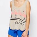 Wildfox  Dancing Flamingo Graphic Tank Top Photo 1