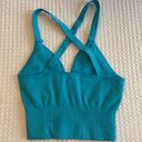 Free People NEW!  Movement GOOD KARMA Crop Top Bra Size XS/S Turquoise Blue Photo 5