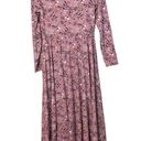 LuLaRoe  Ryane Pink Floral Long Sleeve Maxi Dress S Photo 1