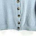 Wilfred  Free Aritzia Shrunken Knit Cardigan Sweater Crop Minimalist Blue large Photo 6