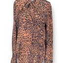 Lafayette 148  New York Diana Shirt Leopard Print Tie Front Long Sleeve Blouse Photo 11