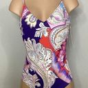 Gottex New.  Paisley V-neck contour swimsuit Photo 3