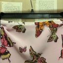 Lane Bryant Vintage Y2K Butterfly Prints Pink Maxi Skirt with 2 Leg Slits Photo 3