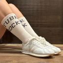 Skechers Vintage Y2K 2000s White Leather Rhinestone Stripe Casual Track Sneakers Photo 0