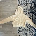 Cream Zip Up Cropped Jacket Tan Photo 1