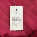 Loft  NWT Berry Striped V Wrap Back Long Sleeve Cropped Top Size Small Photo 9