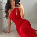 House Of CB  'Valentina' Scarlet Asymmetric Cutout Midi Dress NWOT Size S Photo 2