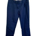 Tommy Hilfiger  Womens The Reade Crop Pants Size 12 Navy Blue Tencel Cotton Photo 0