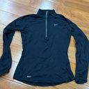 Nike  Fit Dry  Half-Zip Long Sleeve Black Running Athletic Top S Photo 0