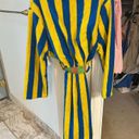 Dusen Dusen Field Stripe Robe Yellow Photo 1