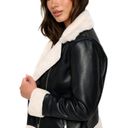 Women's Faux Leather Faux Fur Trim Coat Size XL Photo 1