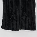 Krass&co STYLE  Vest Womens Sz 2X Black Faux Fur Pleather Full Zip Retro Mob Wife Glam Photo 4