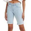 Levi's  Light Wash Bermuda Rolled Cuff Long Length Women's Denim Shorts Size 24 Photo 0