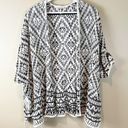 Joie  Tosca Aztec Black and White Open Cardigan M/L Photo 3