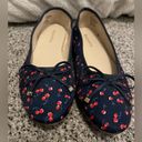 Charter Club  Womens Navy Cherries Kaii Round Toe Slip On Ballet Flats  Shoes 9 M Photo 0