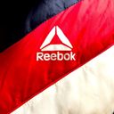 Reebok Chevron Color Block Women’s Puffer Coat Sherpa Lined Hood Lightweight Photo 2