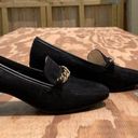 Liz Claiborne ‎ Manhattan Suede Pumps Block Heel Black Size 5 Photo 1