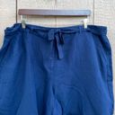 Lane Bryant NWT  Womens Shorts Navy Blue Belted Linen Blend Plus Size 22 24 Photo 3