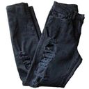 3x1  Slim Stylish Distressed Mid Rise Black Jeans, Distressed Black Color, 25 Photo 0