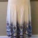 Coldwater Creek  White Blue Embellished Maxi Skirt/sundress Photo 1