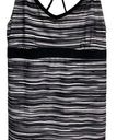 Athleta  Shorebreak Tank Top Black Space Dye Athleisure Swim Workout Medium Tall Photo 0