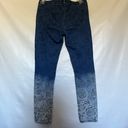 Bebe 2B  Hombre Floral Womens Skinny Jeans Size 30 Low Rise Denim Blue Stretch Photo 5