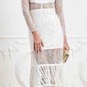 Alexis  Joelle White Lace Sheer Long Sleeve Wedding Bridal Boho Maxi Dress Small Photo 0