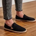 Olukai  Kaula Pa'a Kapa Convertible Espadrilles Linen Womens Shoes Black 9.5 Photo 0