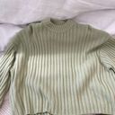 Princess Polly Green Ribbed Sweater Photo 1