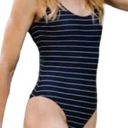 Zyia  Black White Stripe Simplicity One Piece Swimsuit Sz. XL Sporty Athletic Photo 1