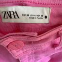 ZARA  Women's High Rise Wide Leg Jeans Pink Size 4 Denim Photo 5