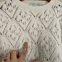 United States Sweaters  White Knit Pullover Crewneck Sweater Vintage Large Photo 5