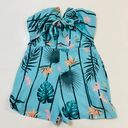 GUESS Turquoise Print Floral Strapless Romper Size M Photo 1